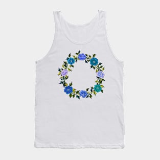 Minhwa: Peony Wreath Blue C Type (Korean traditional/folk art) Tank Top